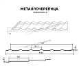 Металлочерепица МЕТАЛЛ ПРОФИЛЬ Ламонтерра X (PURETAN-20-RR32-0.5)